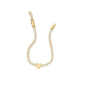 Star Gold Plated Zircon Copper Bracelet